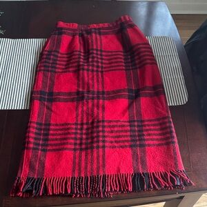 Woolrich Red & Black Plaid Skirt, size 14